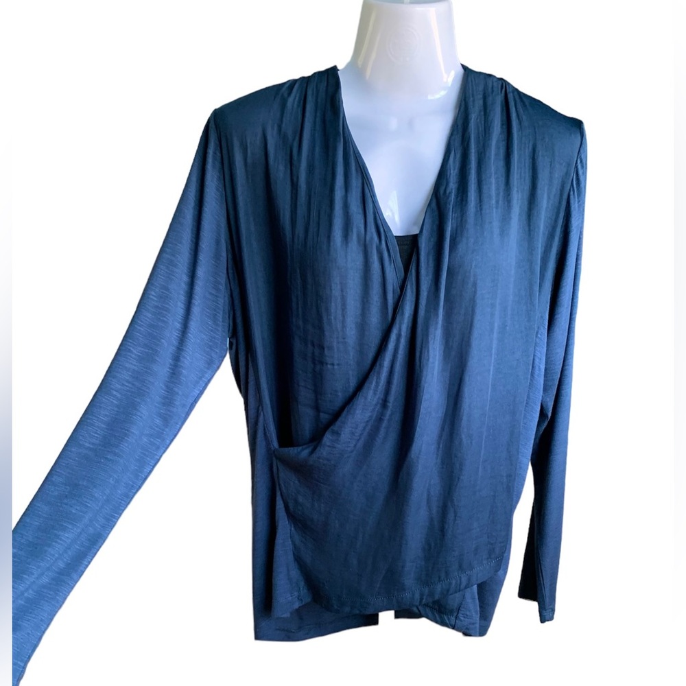 DOLAN Left Coast Collection Blue Cross over Top, Size Medium.